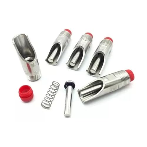 Kit 10 Bebedouros Chupeta Inox para Suínos Adultos, 7cm