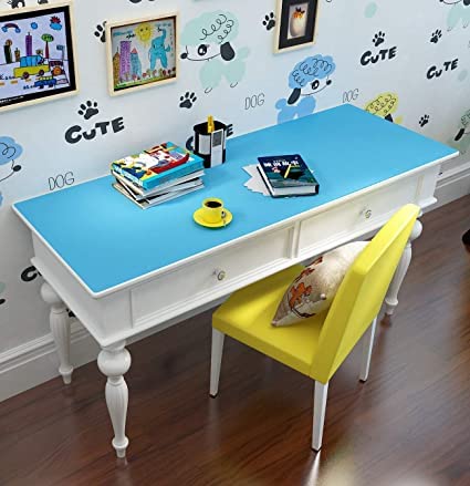 Image of Vinyl Contact Paper Decorative for Cabinets Countertops Kitchen Shelves Liner Self Adhesive Film Peel and Stick Waterproof Removable Wallpaper (Inches 24 x 96, Matte Sky Blue)