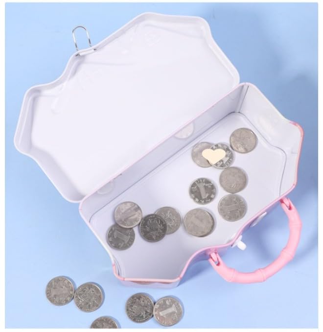 Image of Money Saving Bank with Coin Slot / /Creative Cartoon Design Money Bank / /Plastic Piggy Bank for Boys & Girls (Pack of 1) (House Metal Bank - Mermaid)
