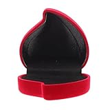 BESPORTBLE - Caja de corazón para joyas, caja de anillos, pequeña caja de compromiso, anillo de compromiso, almacenamiento de joyas de viaje, caja de corazón, boda