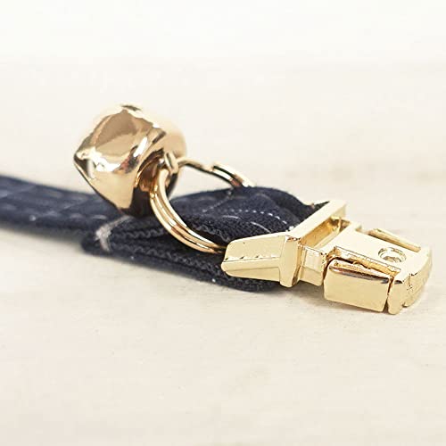 Petduro Personalized Handmade Plaid Cat Collars With Bell & Name Engraved Metal Buckle Customized For Cute Girl And Boy Cats - Matching Bow Tie Available #TOP4