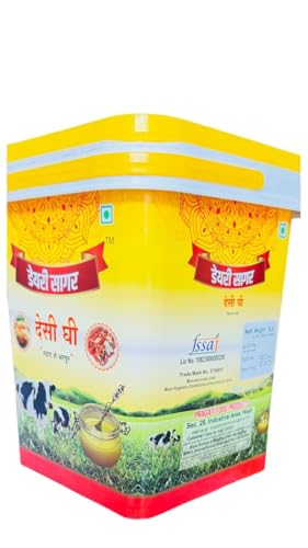 Image of MISHITA DAIRY SAGAR Ghee Natural A2 Desi Cow Ghee 5 Kg| Pure Cow Ghee for Better Digestion and Immunity| 100% Natural (5 KG DAIRY SAGAR BUCKET)