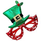 Weihnachtsbrille | Kostüm-Brillen-Requisiten – für Weihnachts-Party-Dekorationen, Brillenrahmen | für Urlaub, Maskerade, Karneval, und Mädchen
