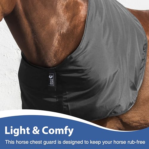 Image of Horse Shoulder Guard Anti-Rub Vest for Horses Match with Stable Rug or Turnout Rug Black Medium Cob