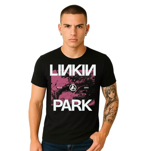 Linkin Park - Camiseta oficial unisex de algodón para adulto y niño, Negro , XXL