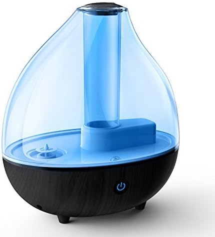 Ultrasonic Cool Mist Humidifier, DONGSHEN 1.7L Capacity Diffuser Humidifier , Portable Personal Humidifier Max 12 Hours , Automatically Shut-off , 7 Colors Changeable LED Light