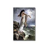 GHTYER キャンバスアートポスターとウォールアートプリント Miguel Carbonell Selvaポスターアートプリント サフォの死 魔女の壁装飾 リビングルームとベッドルームの装飾壁装飾 40.6x60.04cm フレームなし