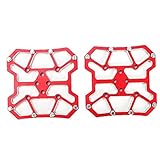  Liadance Bicicleta Pedales Automáticos, Pedales Automáticos Plataforma Adaptadores para SPD para MTB Bicicleta De Montaña (Rojo)