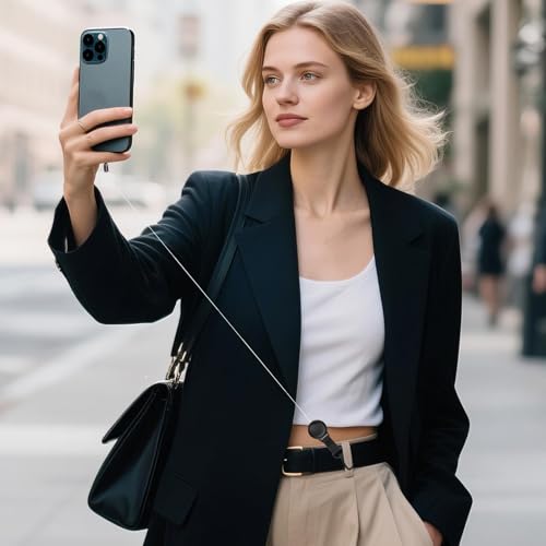 Correa de teléfono celular con mosquetón de bloqueo y componentes metálicos premium 2