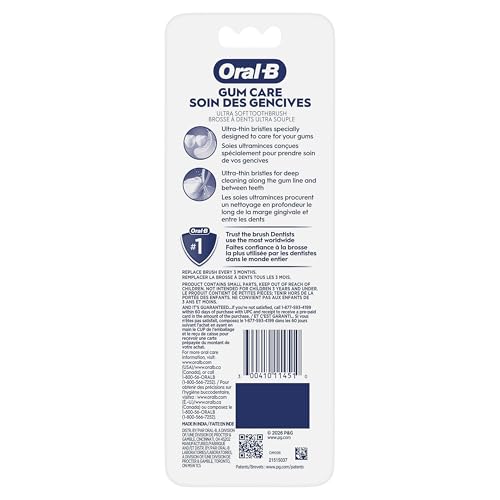 Oral-B Gum Care Ultra Soft Toothbrush, Gentle Bristles for Healthier Gums & Plaque Removal, Dentist‑Recommended Oral Care, 3 Count - image 8