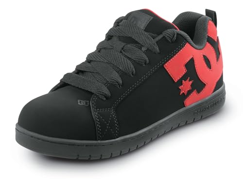 DC Mens Black/Red Court Graffik Work MaxTrax Composite Toe SRO Athletic (8.5 M)