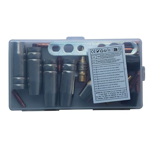 Tenbrachian 25 Pcs M6 MIG Welding Tips 1.0mm, Welding Torch Contact Tips, MIG Fit MAG MB15 15AK Welder Consumable Accessory, Fit 15AK MB15 MIG MAG Welding Torch Conical Nozzle Cup Gas Nozzles 9 Tenbrachian 25 Pcs M6 MIG Welding Tips 1.0mm, Welding Torch Contact Tips, MIG Fit MAG MB15 15AK Welder Consumable Accessory, Fit 15AK MB15 MIG MAG Welding Torch Conical Nozzle Cup Gas Nozzles - Image 9