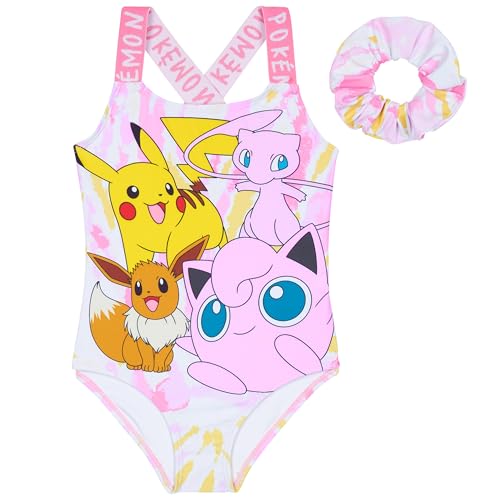 Pokemon Swimsuit with Hair Accessories for Girls Teens Bathing Suit Pool Beach Holidays