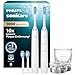 Philips Sonicare DiamondClean 9000 elektrische Zahnbürste, Doppelpack, Zahnbürste mit Schalltechnologie inklusive App, Drucksensor, 4 Putzmodi, 3 Intensitätsstufen, Ladeglas, weiß, Modell HX9914/62