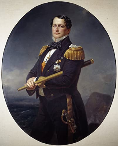 Cuadro Retrato de un almirante de Xaver Winterhalter en lienzo artistico de 60x90cm