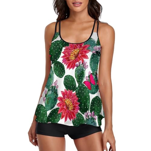 Maillot de bain tankini anti-frottement avec shorty et robe de plage