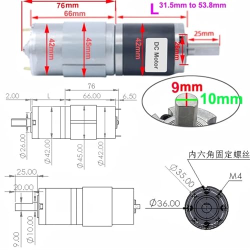 Moteur engrenages planétaires 12V pour remplacer un moteur réducteur usé - 6