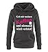 Comedy Shirts - Geb Mir Meinen Kaffee und niemand Wird verletzt! - Damen Hoodie - Schwarz / Weiss-Pink Gr. XL
