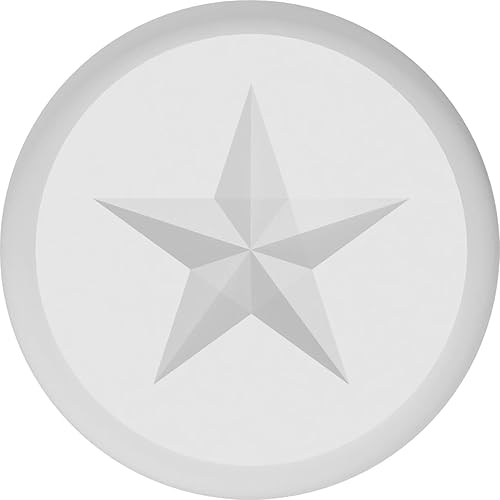 Vista 62 de Ekena Millwork ROSP060X060X075GRY08 Roseta estándar Grayson Star con borde redondeado, 6"W x 6"H x 3/4"P