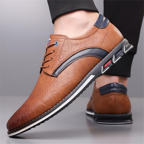 Men's Oxford Casual Dress Shoes Classic Tuxedo Lace-up Lightweight Formal Loafers4