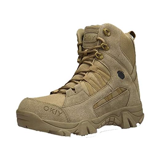 GJRRX Botas de montaña Militares de Cuero Transpirables y Resistentes al Desgaste para Hombres Calzado de Trekking táctico Antideslizante y Resistente al Agua para otoño e Invierno para Hombre 39-44