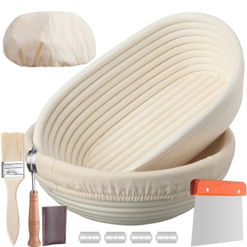 Mifoci 2 Packs Sourdough Proofing Basket Set: Includes 9