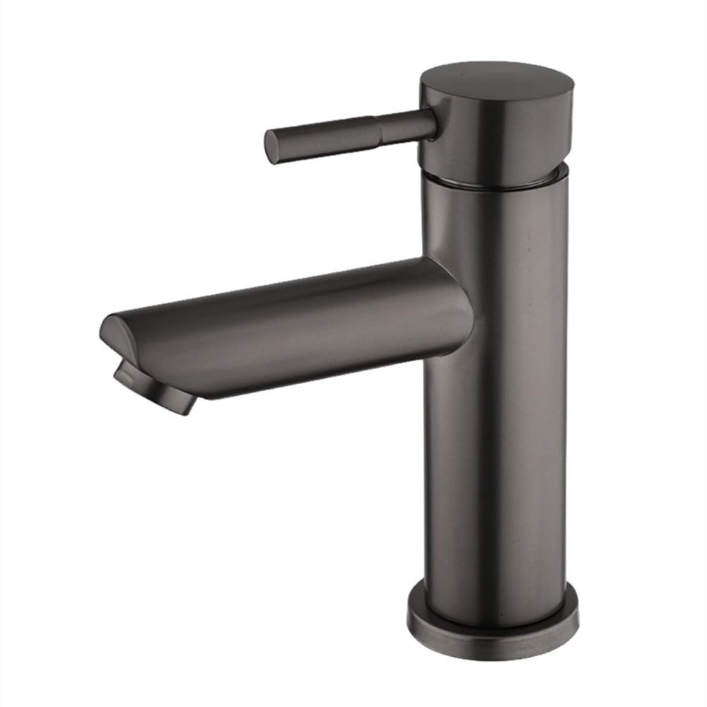 Robinet de lavabo gris mitigeur eau chaude et froide pour salle de bains moderne