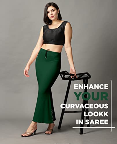 Image of ZORNITSA Cotton Lycra Saree Shapewear Petticoat for Women, Stretchable Saree Shaper Petticoat Inskirt, Shape wear Dress for Saree, Skirts