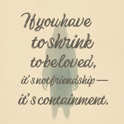"If You Shrink to Be Loved, It's Not Friendship"