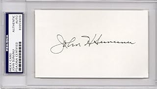 John Sununu Signed - Autographed 3x5 inch Index Card - White House Chief of Staff under President George HW Bush - PSA/DNA Certificate of Authenticity (COA) - PSA Slabbed Holder