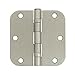 Deltana S35R5BB15A 3-1/2"x 3-1/2"x 5/8" Radius Hinge, Ball Bearing, Antique Nickel Finish