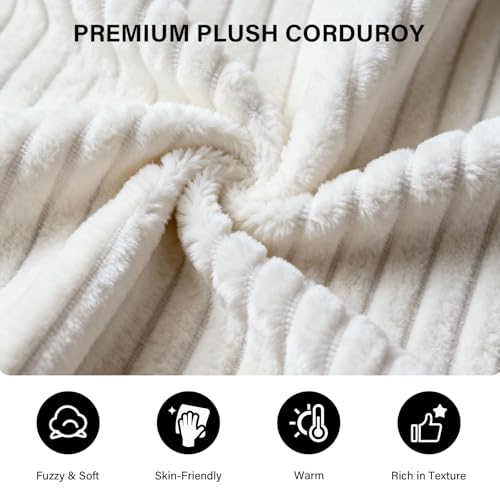 Image of LAUSAINT HOME 132 inch Modular Sectional Sofa Couches, U-Shaped Boneless Cloud Sofa with 4 Deep Seat, 6 Cushiones Oversized Chaise for Living Room, Bedroom, Plush Corduroy Fabric (U Shaped Sofa, Beige)