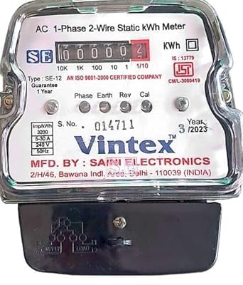 Home Energy Monitoring Meter | ISI Certified Single Phase Sub Meter | 2 Wire KWH