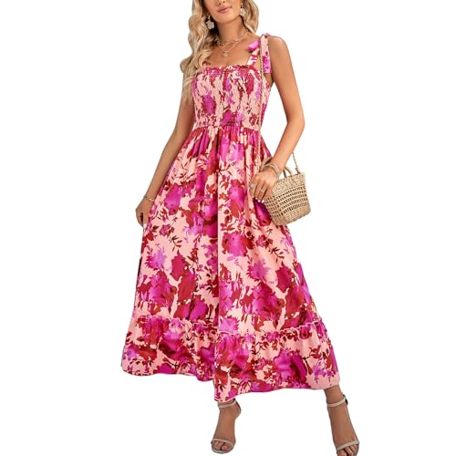 Robe sans manches ajustée par sangle élastique à la taille avec jupe longue fluide