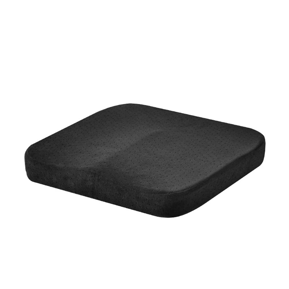 FANSU Memory Foam Seat Cushion for Armchair, Non-Slip Booster Cushion Comfort Chair Seat Pad for Indoors Outdoors Office Sofa Car (Black,40X40X6CM)