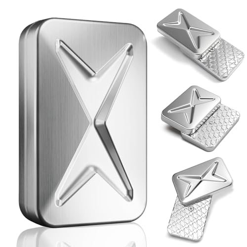 HIDEDC Metal Fidget Slider, EDC Fidget Toys for Adults (Silver 2.0)