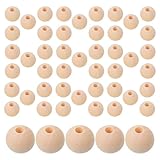 Utilisations multiples : ces boules en bois percées conviennent parfaitement à la confection de décorations murales, au tissage de perles, aux loisirs créatifs en bois, et peuvent également servir de perles pour la création de bijoux, de perles pour remplir un vase ou de perles rondes en bois