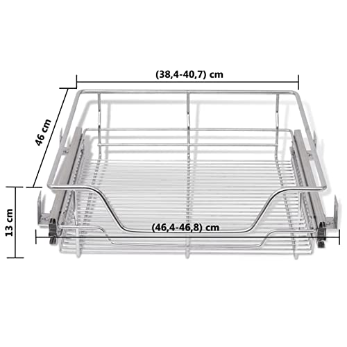 Cestas de alambre de cierre suave extraíbles, organizador de armario de cocina que ahorra espacio para un almacenamiento eficiente y fácil acceso, perfecto para ollas, sartenes y artículos de despensa