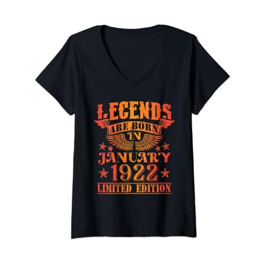 Mujer Cumpleaños Enero 1922 Edición Limitada Regalo January 1922 Camiseta Cuello V