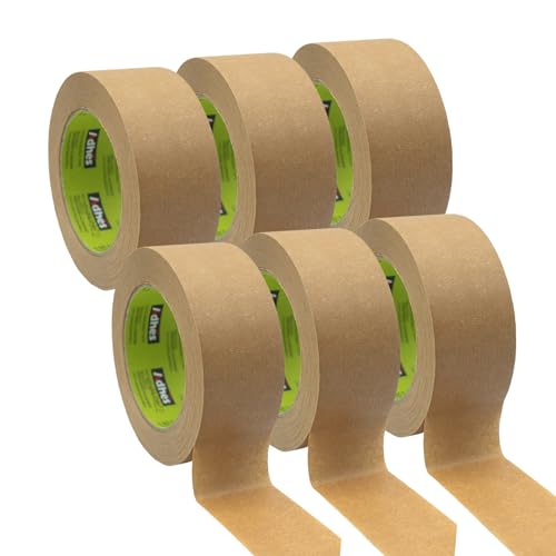 Cooleben Paketband - 6er Pack, Biologisch abbaubares Klebeband, aus umweltfreundlichem Kraftpapier, 80% biobasiertes Material, recycelbar – braun - je 50 m x 50 mm (6 Rollen)