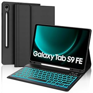 WAVATA Clavier pour Samsung Galaxy Tab S10 FE 2025/S9 FE 10.9"/S9 11" 2023