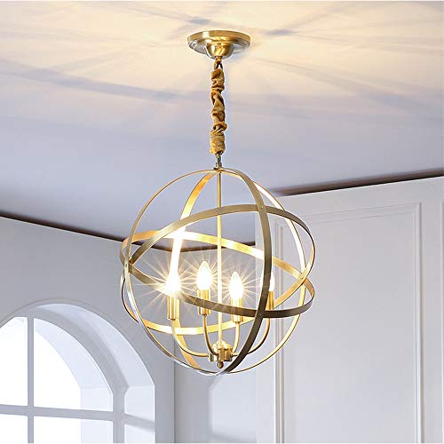 Chandelier en laiton H65 pour salon élégant et lumineux