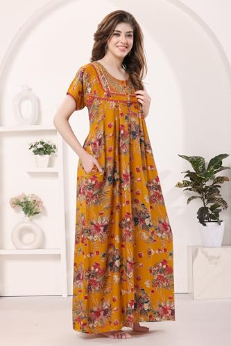 Image of Soulemo Women Premium Rayon Printed Nighty 1794