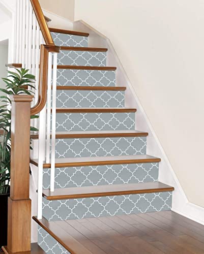 Guvana 17.7" Ｘ197 Grey Trellis Contact Paper Peel And Stick Wallpaper Trellis Pattern Contact Paper Self Adhesive Wallpaper Removable Waterproof Wallpaper For Wall Livingroom Bedroom Cabinets Decor #TOP4