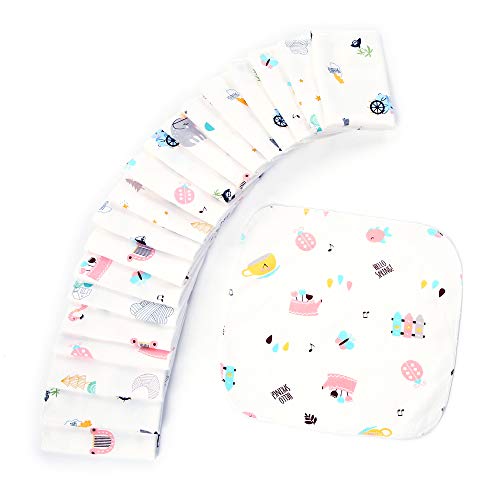 Image of Baby Hand Towel Cotton Mouthwash Towel 20 Pieces Baby Shower Hand Towels Muslin Washcloths Face Towel for Newborn Baby Sensitive Skin as Shower