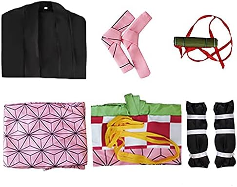 Vista 5 de Nanrui Trade. KAMADO - Kimonos, disfraces de cosplay, conjunto de kimono, traje de mujer, traje de anime japonés, traje de kimono de Halloween (XXL)