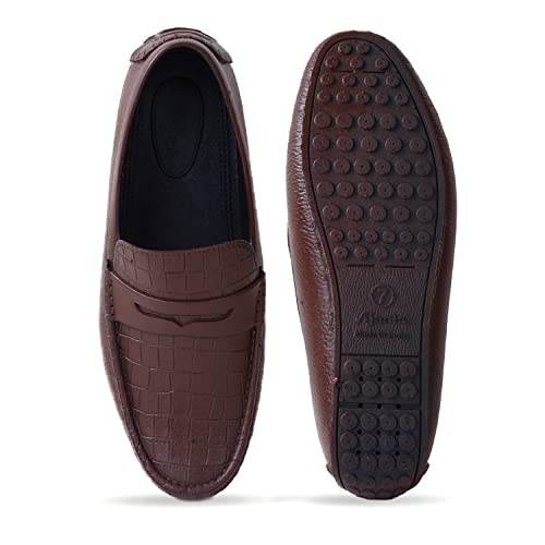 Image of AJANTA Men's Slip-on PVC Loafer | Water Proof & Rain Shoes | Anti Skid Outsole for Firm Grip | Lightweight & Comfortable Formal Moccasins for Office & Party
