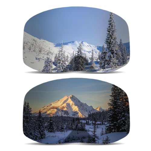 HINFHI 2 Pieces Of Ski Goggles Protective Cover, Ski Goggles Accessories, Anti-Scratch Protective Cover, Ski Equipment.