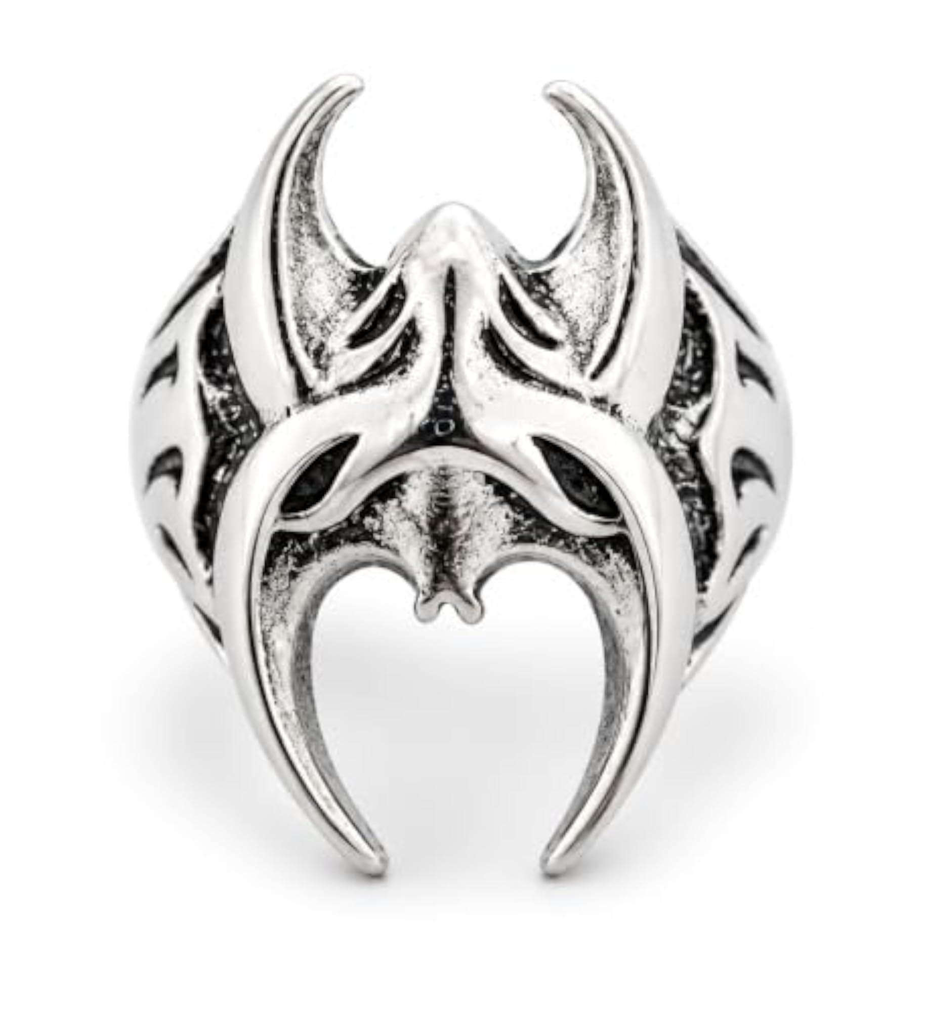 Men's Tribal Demon Wing Design Adjustable Ring