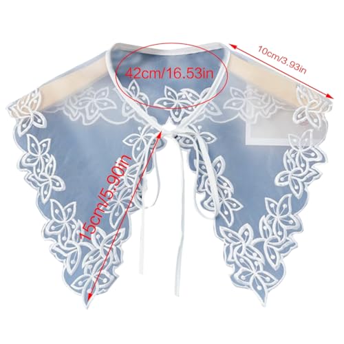 Chinese Style Lace Collar White Color Chinese Ancient Art Collar Embroidery Sweet Girls Lace Decorative Shawl2